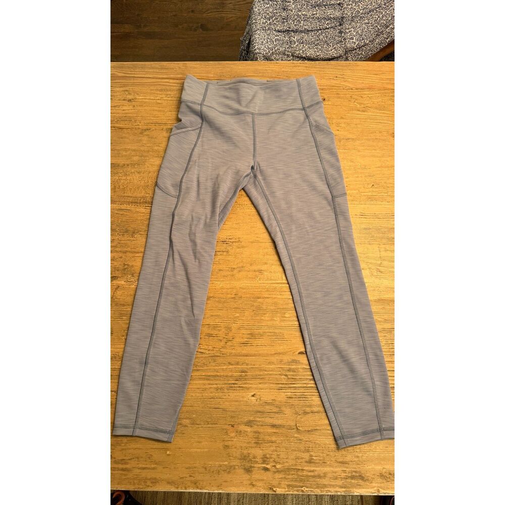 Lululemon Invigorate High-Rise Crop 23" - Heathered Water Drop - Worn TWICE!